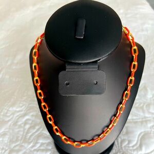 Melania Clara Orange & Gold Necklace